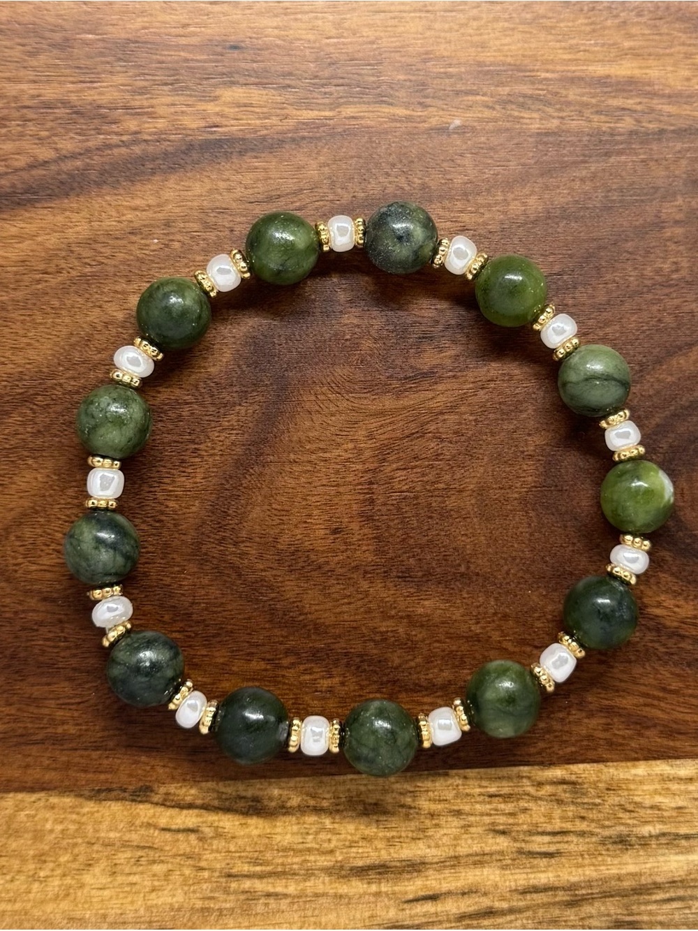 ✨ Handmade Jade Stretch Bracelet ✨